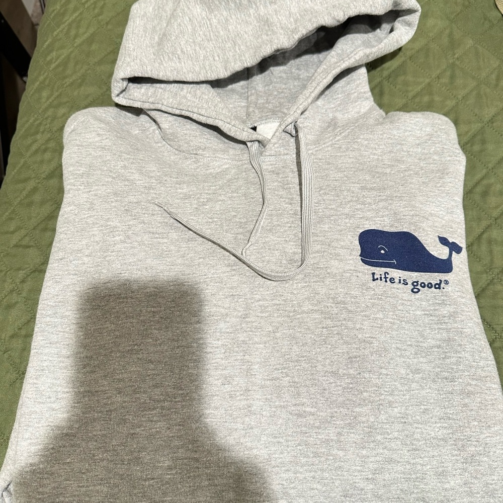 Life Is Good Heather Gray Hoodie